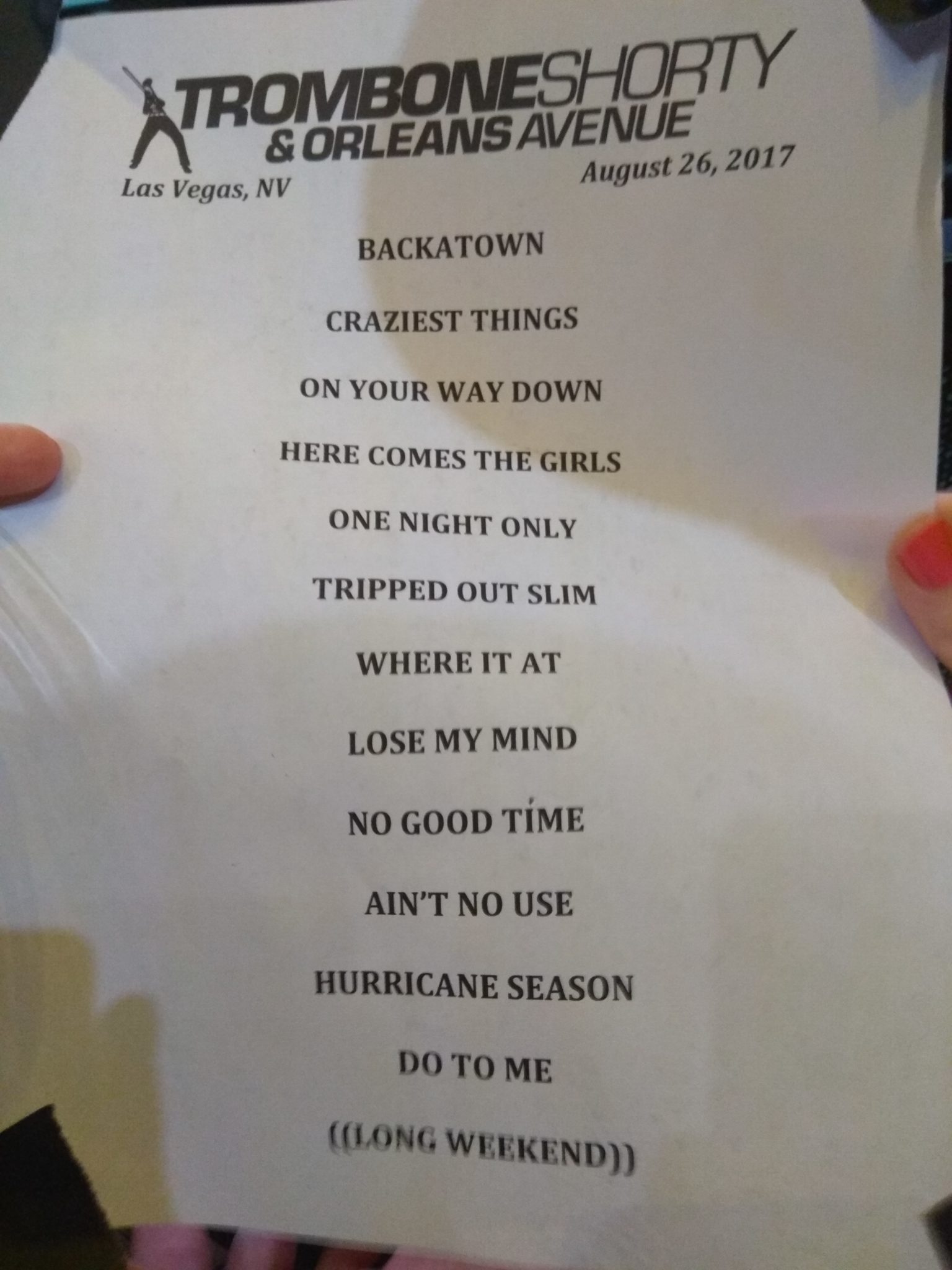 Trombone Shorty The Chelsea Las Vegas Set List