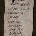 Jakob Set List San Fran Wellington November 2016