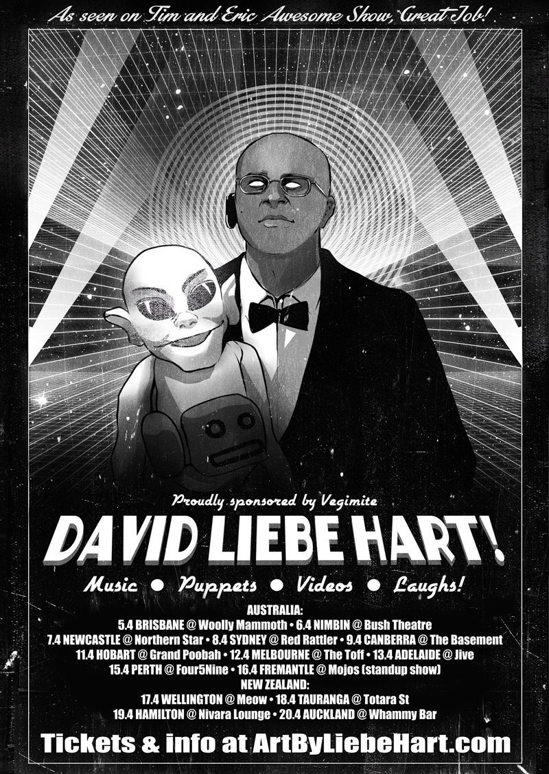 David Liebe Hart Au NZ tour poster