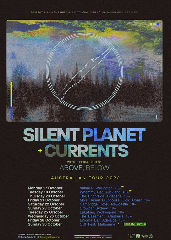 Silent Planet Au NZ tour poster 2022