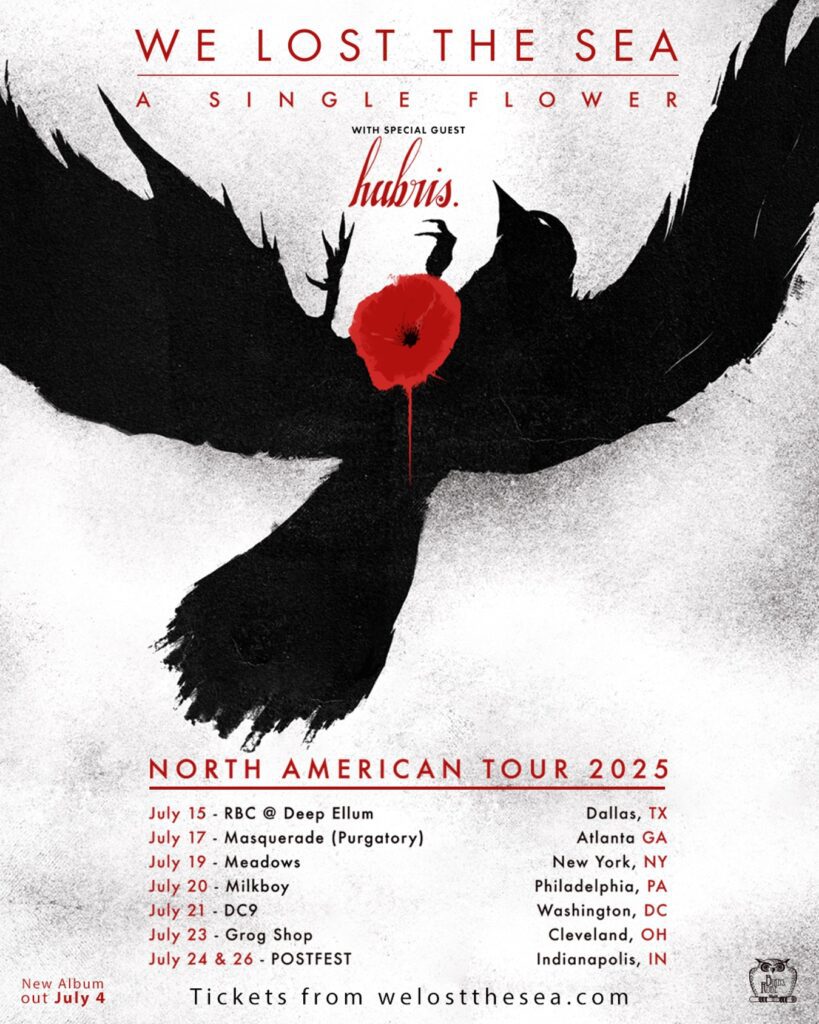 We Lost The Sea USA 2025 Tour Poster