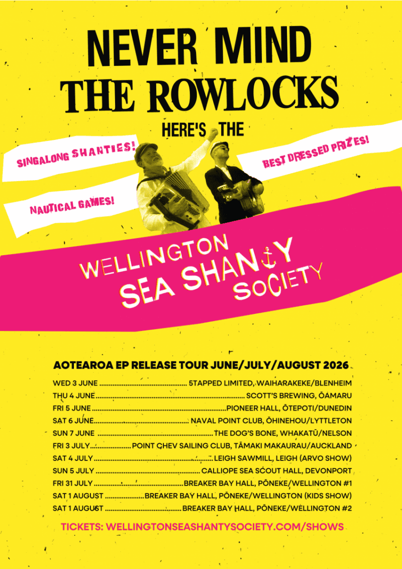 Wellington Sea Shanty Society 2026 Tour Poster